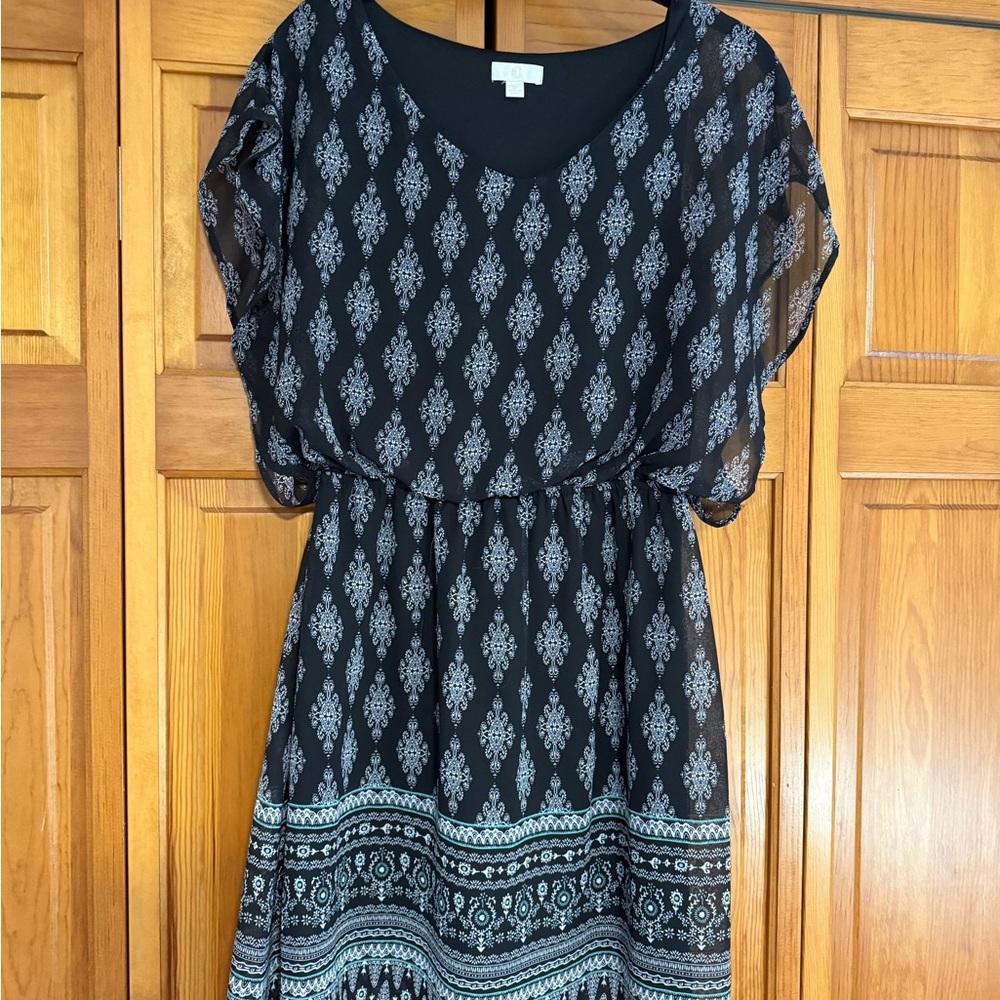 Black and White Patterned Dress
